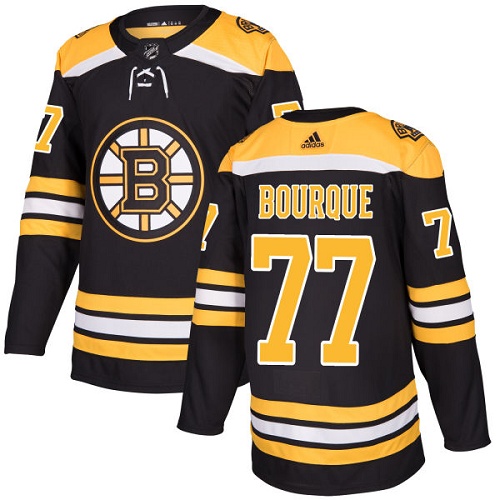 Adidas Boston Bruins #77 Ray Bourque Black Home Authentic Youth Stitched NHL Jersey